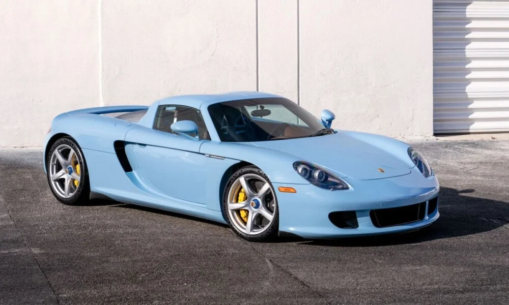 Porsche Carrera GT in one-off Gulf Blue sells for a record $6.7 million