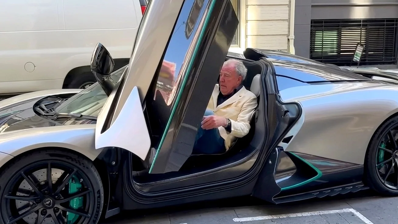 Jeremy Clarkson spotted in a 1,000 bhp Aston Martin Valhalla in London