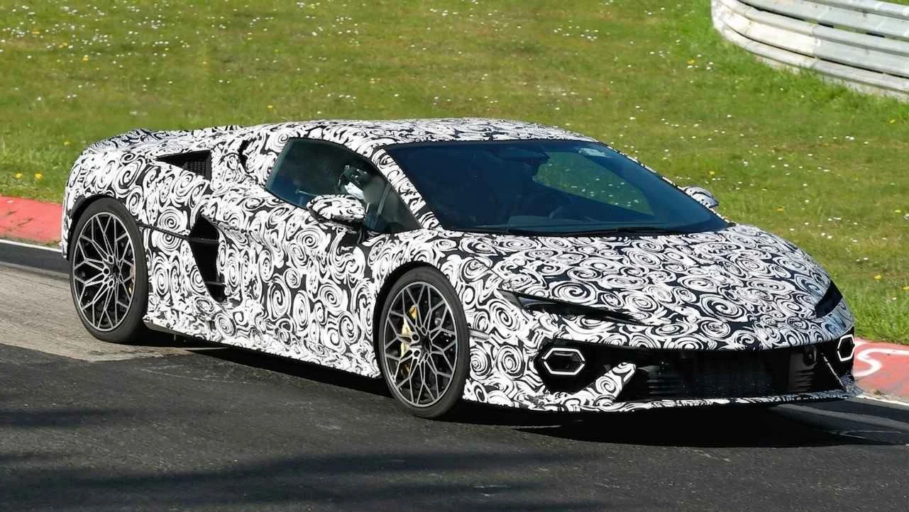 Lamborghini Temerario Spyder spied testing at the Nurburgring