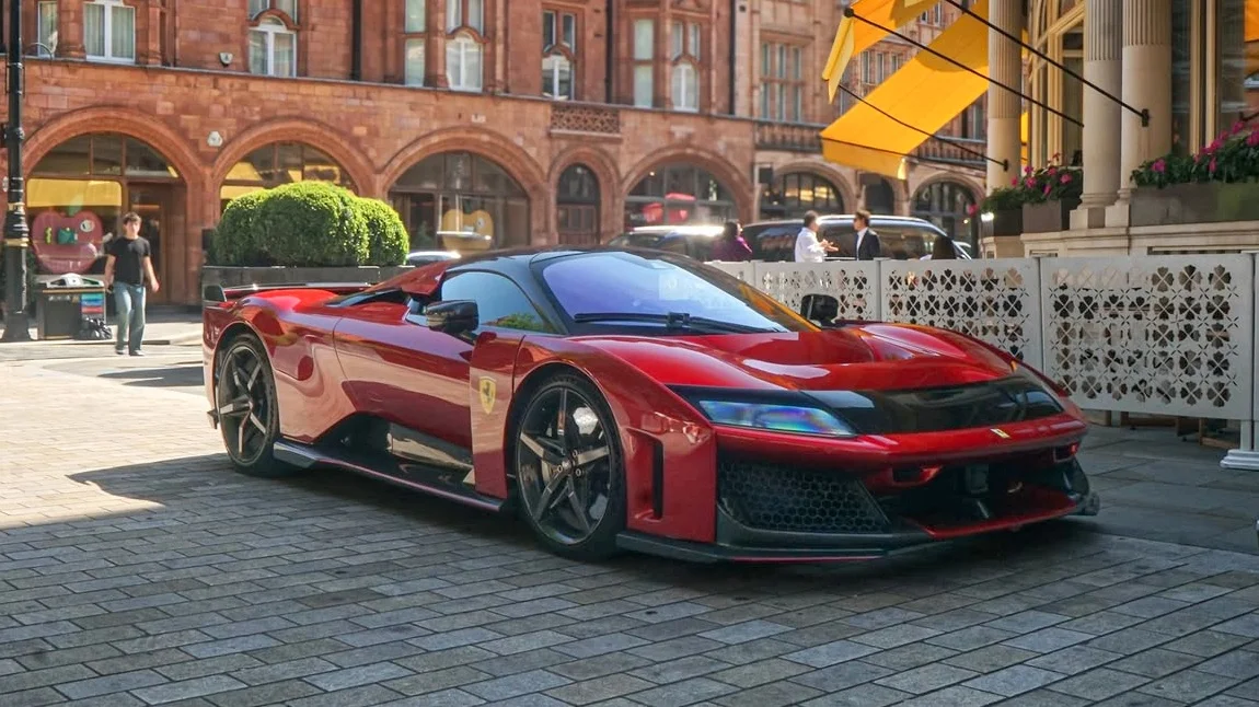 London welcomes its first Ferrari F80 in a stunning red exterior finish